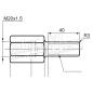 Preview: Müller 433450/14 Adapter mit Innengewinde M20 x 1,5 mm auf Außengewinde UN 1 1/2"