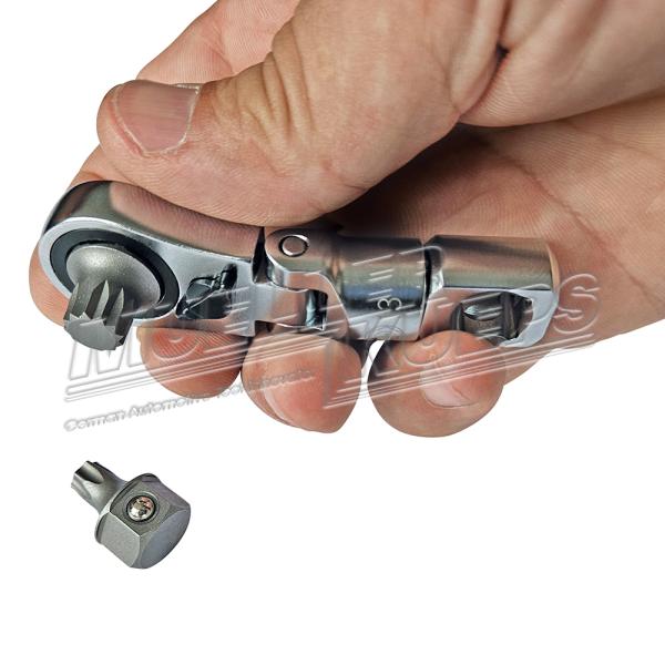 Müller 514600/KIT Spezial Steckschlüsselbitsatz XS mit UNI-Drive Gelenk-Ringratsche