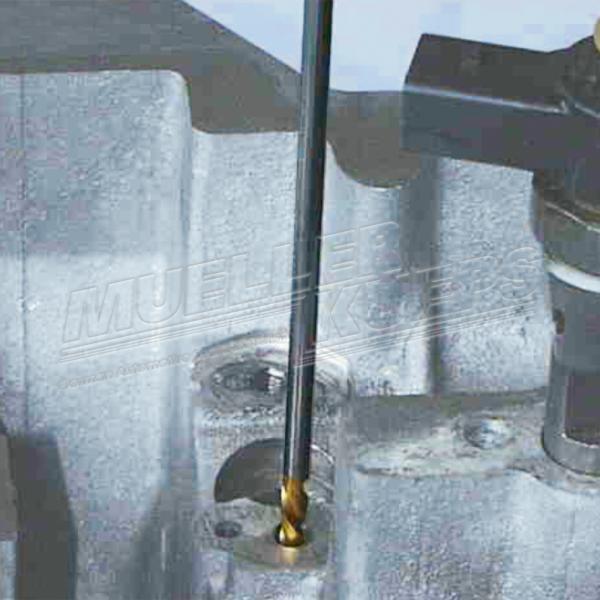 Müller 562186 Spiralbohrer linksschneidend 6,8 mm HSSE-TIN, XL-Ausführung 180 mm