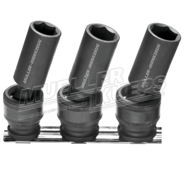 Müller 810303 Kraft-Kugelgelenk-Stecknuß-Satz 3-tlg.